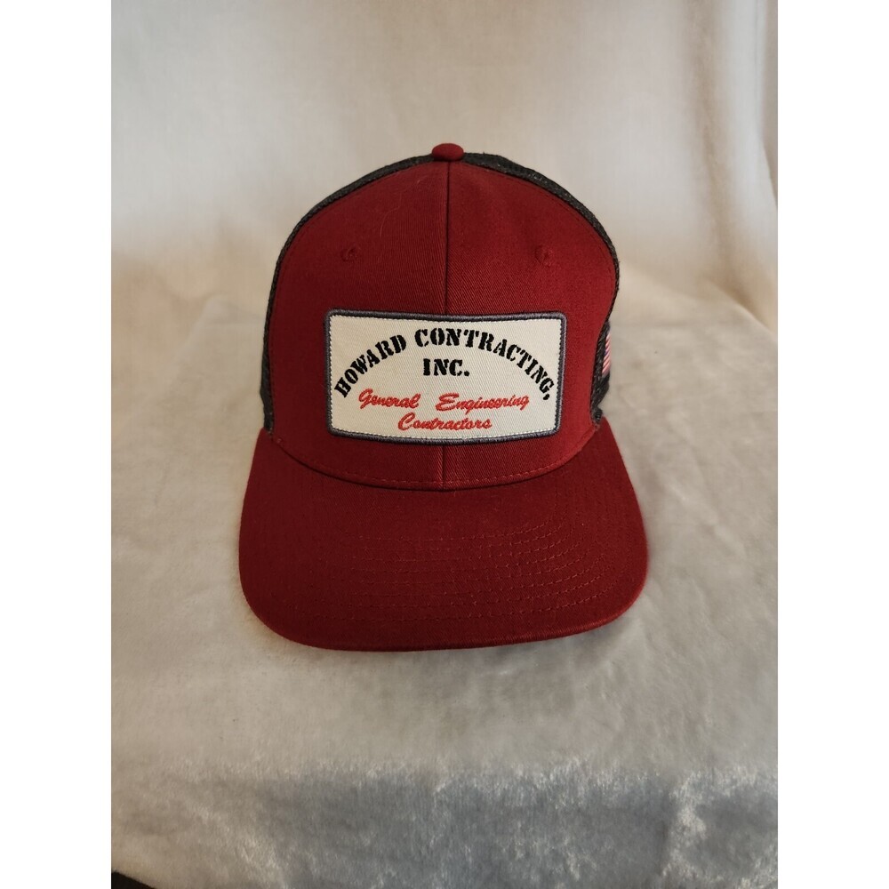 Howard Contracting Inc. Graphic Wine & Gray Adjustable Trucker Hat One Size